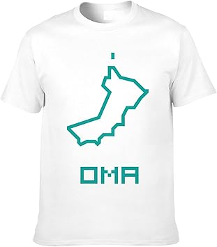 Amazon メンズ Tシャツ オマーン国の地図のスルタン トップス カットソー 半袖 プリントtシャツ 描き下ろしイラスト Tシャツ 綿100 柔らかい カジュアル おしゃれ N A スポーツ アウトドア