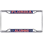 Elite Fan Shop Florida Gators License Plate Frame Alumni - Silver