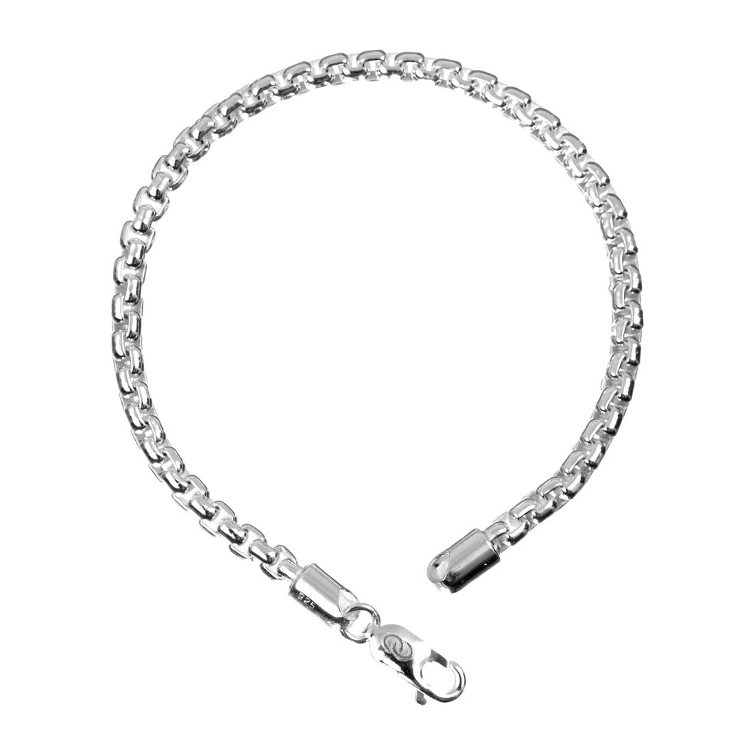 Clara Anti-Tarnish 92.5 Sterling Silver Bracelet 8 inch |Gift for Men & Boys (B07V9C15G6) Amazon Price History, Amazon Price Tracker