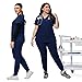 Kitmaz Scrub Pants for Women - Mid Rise 4-Way Stretch Anti-Wrinkle Slim Fit Jogger Pants, Drawstring & 5 Pockets(NavyBlue,M)