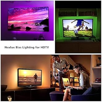 Nexlux LED Lights for TV 32-70 Inch,14.7ft TV Light Strip Quickly Install Simple APP Controlled for Large Size TV/Monitor Backlight DIY Colors TV LED for Gaming Lights，Ambient Lighting Kit