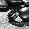 King Will Classic 8mm Black Tungsten Carbide Wedding Band Ring Polished Finish Grooved Center Comfort Fit O 1/2(7.5) #1