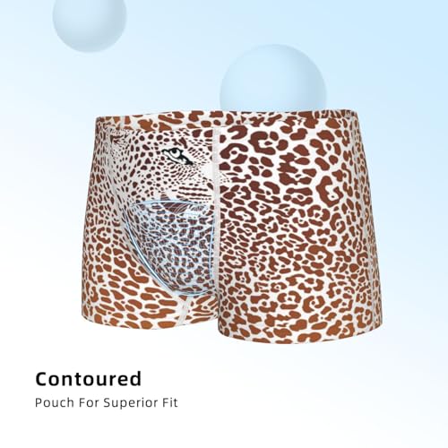 Boys' Cotton Boxer Brief Soft Underwear-Leopard Brown4