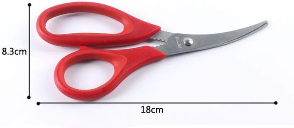 MINGZE Seafood Scissors Fish Scissors, Seafood Lobster Shrimp Crab Shell Scissor Shear Cut Snip Crack Kitchen Tool, Crab Leg Cleaner for Poultry, Fish, Meat, Shrimp Deveiner for Lobster, Prawns, Crab - Image 3