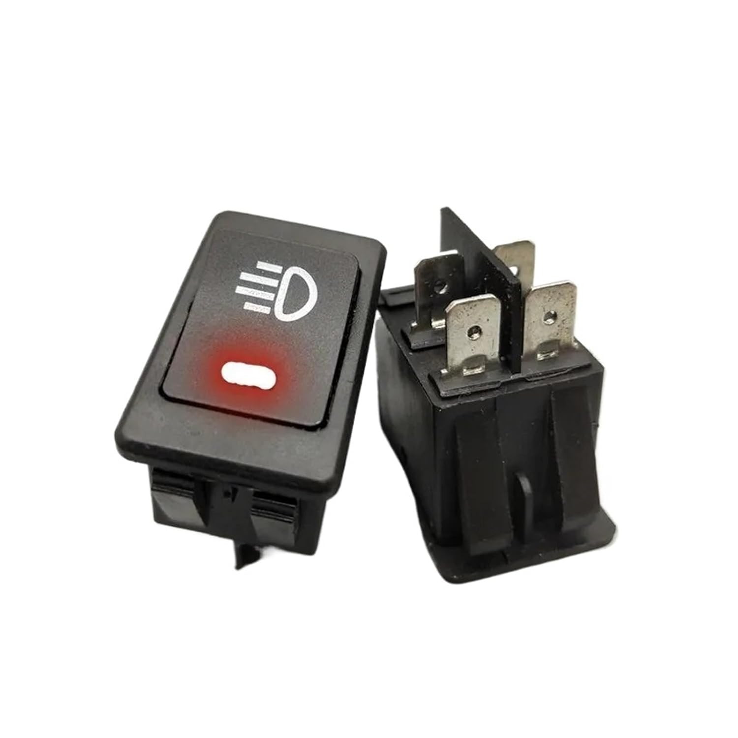 Fog Light Switch LED ASW-17D 12V 35A 4Pin 1Pcs(Green)