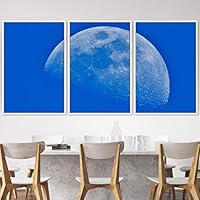 3 Piece Framed Canvas Wall Art Lunar Canvas Prints Home Artwork Decoration for Living Room,Bedroom - 16