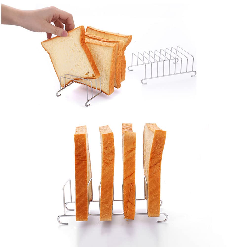 Supporto Toast Per Friggitrice Ad Aria 2Pz | In Acciaio Inox, Per Pane E Alimenti, 15.5x8.5cm - Foto 9