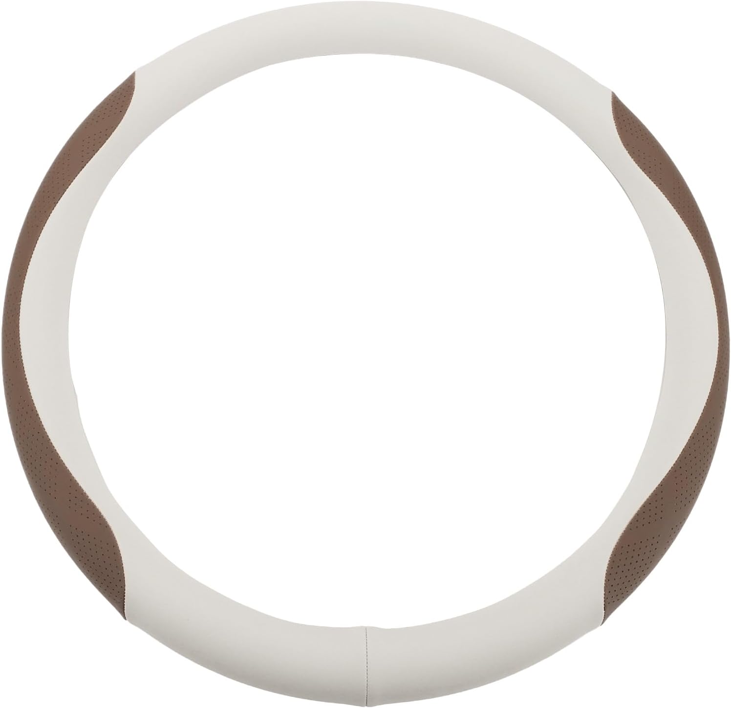 Steering Wheel Cover/Front Steering Wheel Accessories for Car Vehicle/Durable Round Shape Leather / 1 Pcs Beige Gray Black