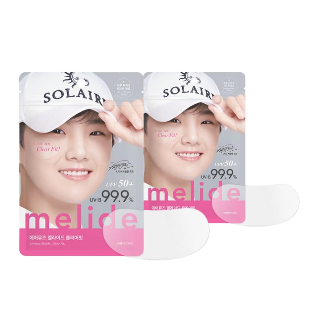 Melide Clear Fit Korean Sun Golf Patch 5 Pairs, UV Sun Protector 2 Bundles, Total 20ea (transparent patch)