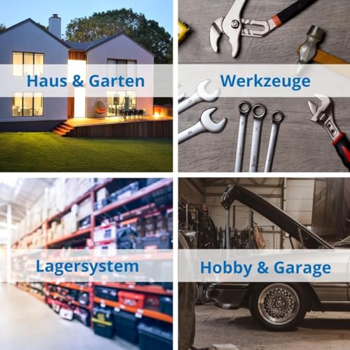 DIE BOX FABRIK Robuster Eurobehälter mit Tragegriff & Scharnierdeckel | Stapelbarer Kunststoffkoffer für Lager & Transport | Aufbewahrungsbox für Werkzeuge, Logistik & Industrie (600x400x283 mm)