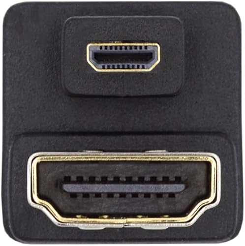 Miniatura 2 de xiwai 4K Port Savers Micro HDMI 1.4 Macho Tipo-D a HDMI Hembra Abajo Opuesto U Forma Atrás Ángulo Adaptador de Extensión de 360 Grados