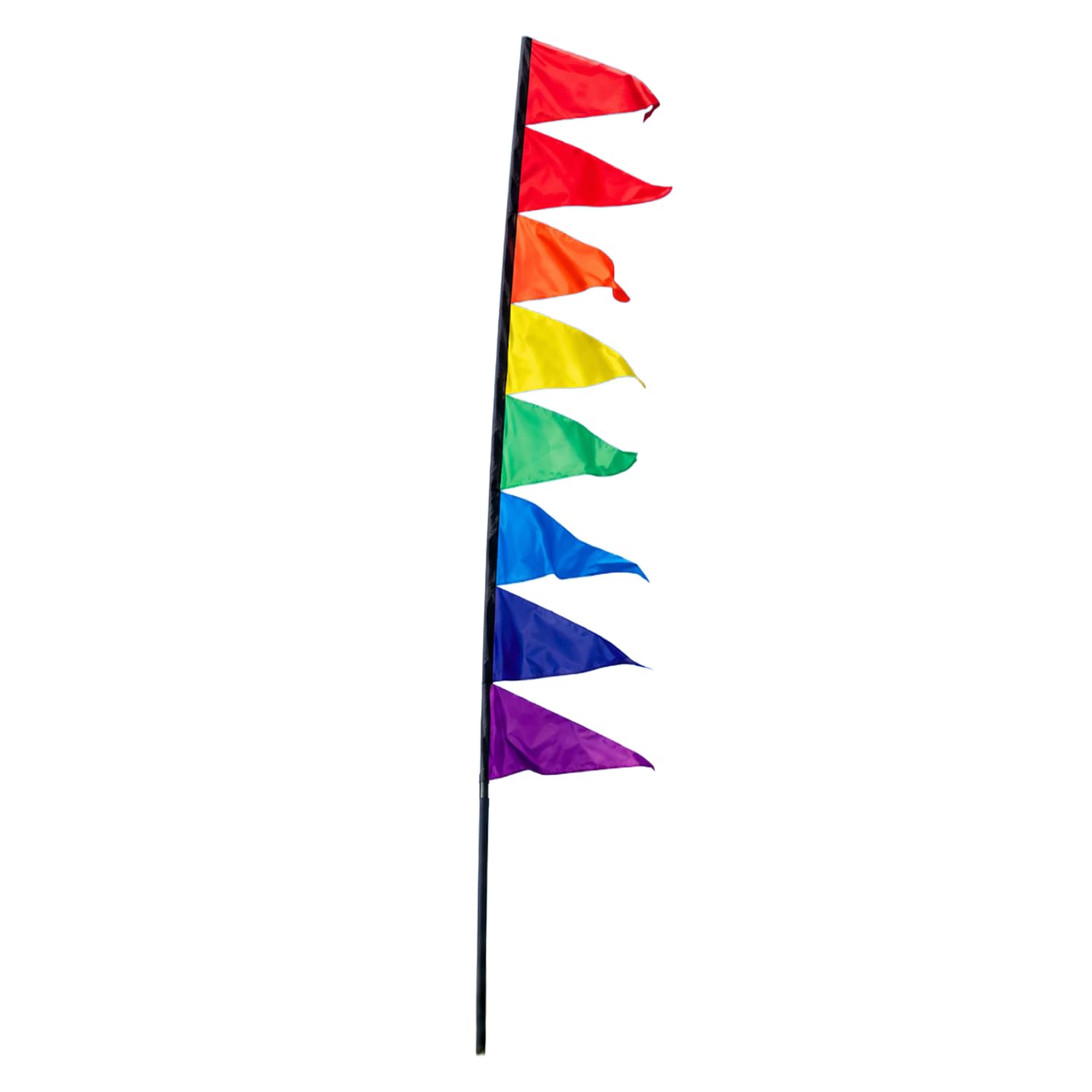 Spirit of Air Rainbow Pendant Banner Kit with 3.4m Fibreglass Pole & Ground Spike – Colourful Festival Flag Banner for Camping, Campsites, Garden & Outdoor Events
