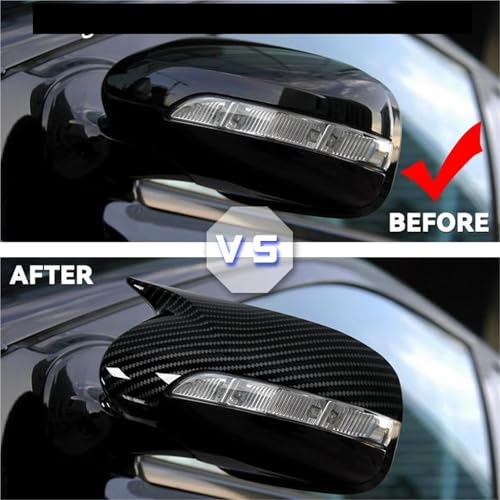 Coques de rétroviseurs Mercedes Classe E W211 2006-2008 finition carbone - 5