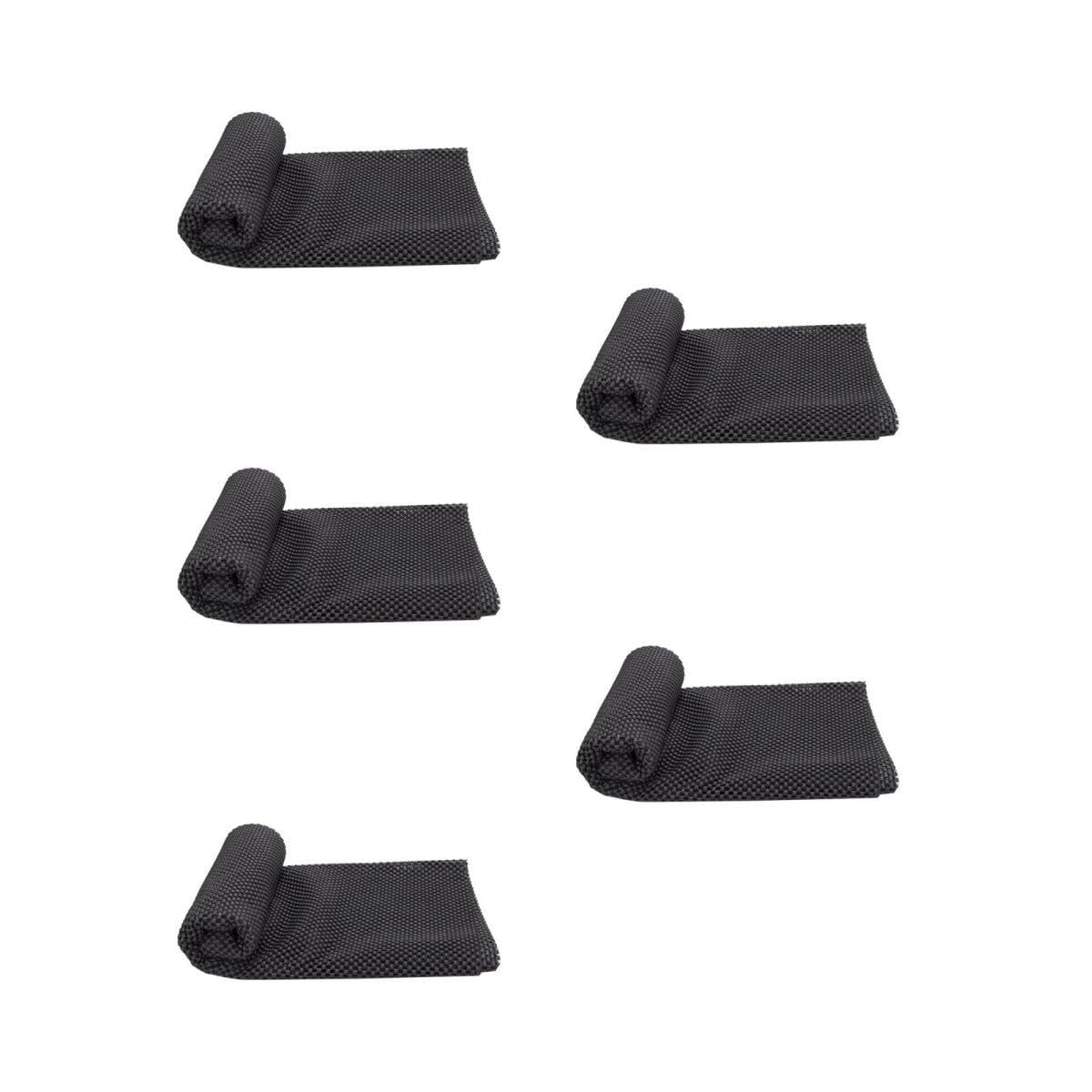 Amosfun 5 Pièces Tapis Antidérapant à Bord Tapis De Voiture Cargaison Universel Tapis De Sol pour Voitures Tapis De Sol De Voiture Nattes Tapis De Coffre De Toit Noir PVC