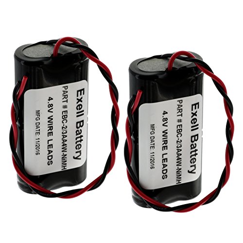 2pc Exell 4.8V 650mAh NiMH Custom Battery Pack w/Wire Leads