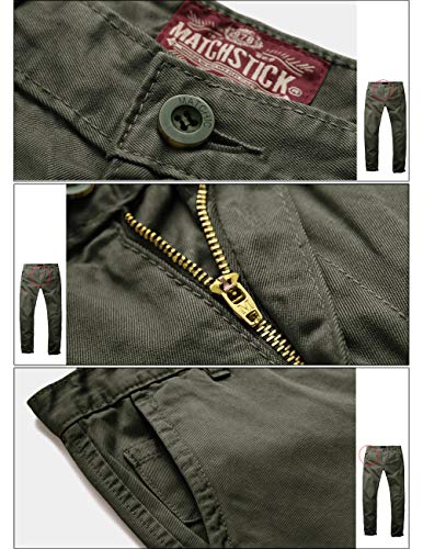 Image of Match Mens Regular-Fit Casual Flat Front Chino Pants