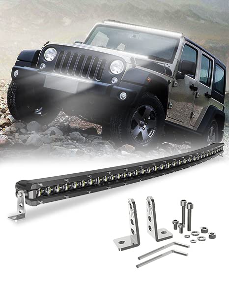 Photo 1 of CO LIGHT Led Light Bar Curved 38 Inch Single Row Lightbar Automotive Spot Flood Combo Beam 12v Driving Fog Lamp Roof Bumper Off Road Compatible ATV Utv Boat, 2 Years Warranty 38INCH
