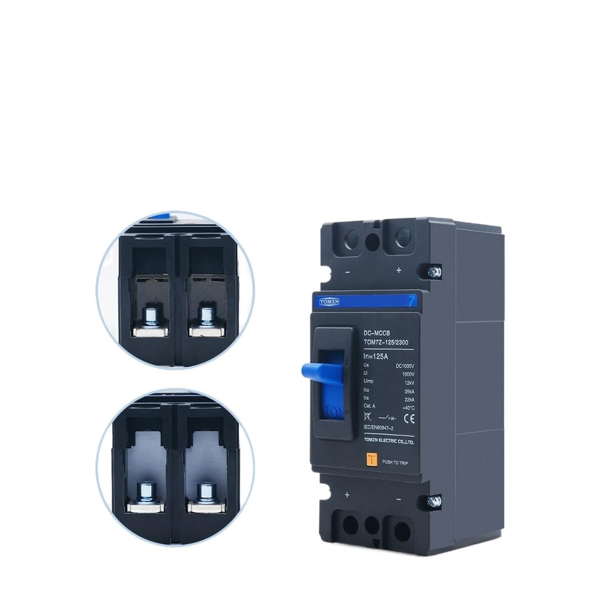Magnetotermico 16a Disyuntor de caja moldeada Solar 2P 1000V DC MCCB Protector de interruptor de protección de sobrecarga for fotovoltaica Solar fotovoltaica Magnetotermico (Size : 160A)