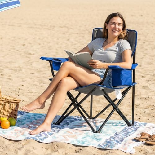 Silla de camping sobredimensionada acolchonada Matrasco Oversized Camping Chair Azul Zafiro miniatura 2