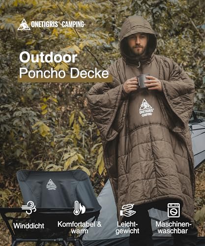 Poncho de camping avec isolation Thinsulate 3M couverture chaude - 2