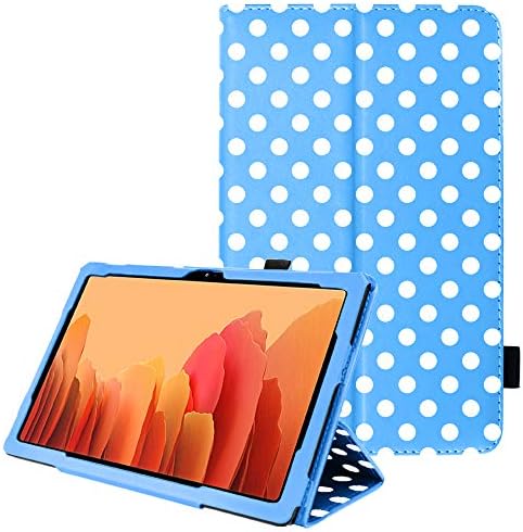 Case For Samsung Galaxy Tab A7 10.4 Inch 2020 (SM-T500/T505/T507) - PU Leather Folio Stand Case With Hand Starp And Pocket, Auto Wake/Sleep Smart Tablet Cover, Blue