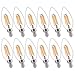 B11 E12 LED Candelabra Base Bulbs 60W Equivalent - FLSNT 4.5W Dimmable LED Candle Light Bulbs - 2700K Soft White,450LM,CRI80 - Pack of 12