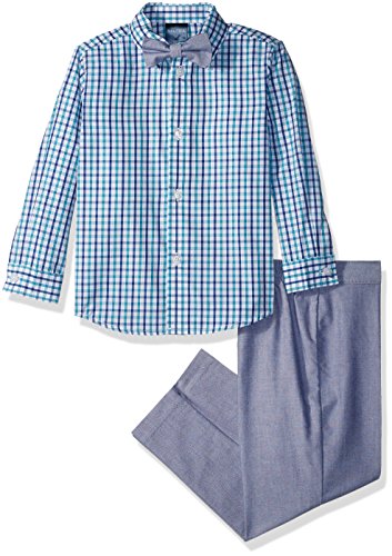 Nautica Boys' Toddler Three Piece Dresswear Set With Shirt, Pant And Bowtie, Dark Cobalt Oxford, 2T #TOP7