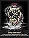 OLEVS Watches for Men Brown Leather Analog Quartz Fashion Business Dress Watch Day Date Luminous Waterproof Casual Male Wrist Watches Black Face