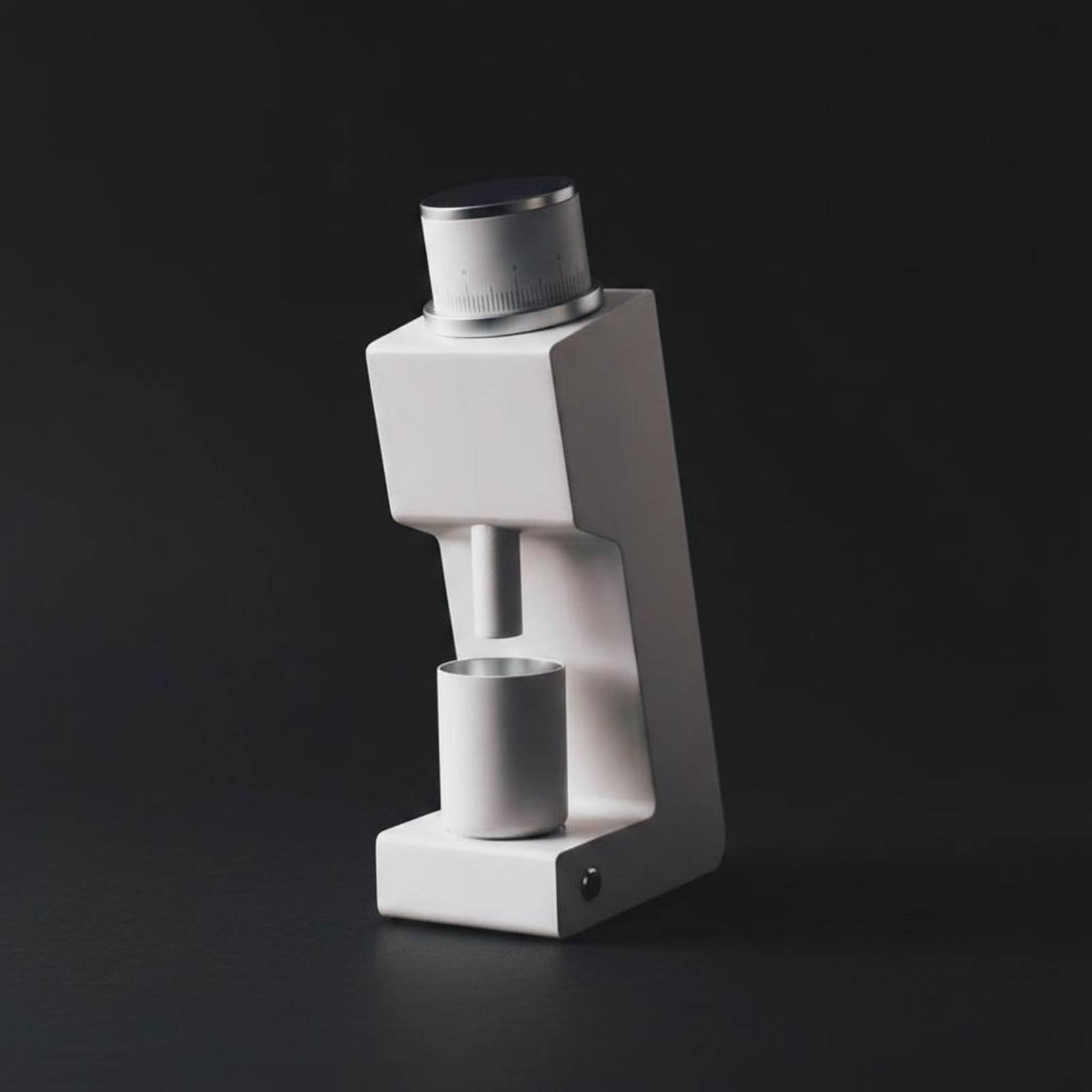 Molinillo de Café Eléctrico Molinillo Cono de Acero 420 y Estructura Metálica Compacta Granulometría Regulable y, Molino De Café Cilíndrico En Color Gris Oscuro Con Base