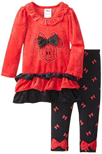 Disney Girls 2-6X 2 Piece Minnie Mouse Velour Legging Set
