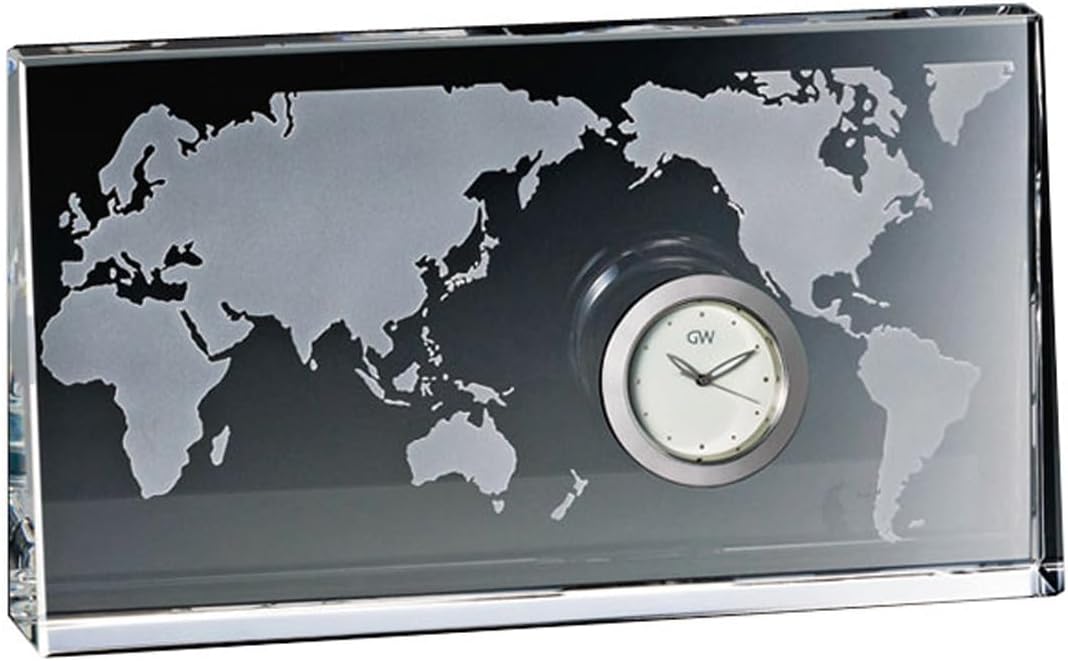 Narumi GW1000-11074 Glass Works World Clock, Clear, 3.9 inches (10 cm)