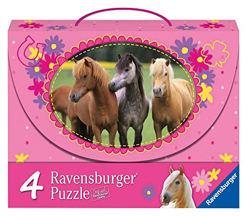 Preisvergleich Produktbild Ravensburger 07268 - Wunderschöne Pferde - 2X 64 / 2X 81 Teile Puzzlekoffer