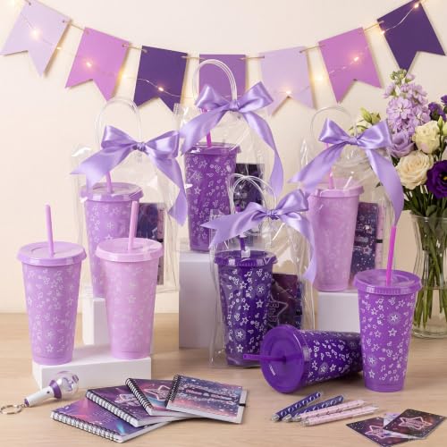 Newtay 12 Sets K Pop Theme Gifts Set Purple Pens Notebooks Cups Supplies by Newtay - Used condition - Image 4