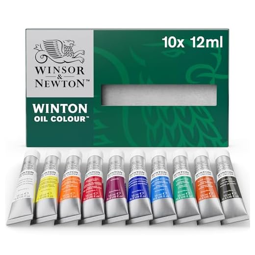 Winsor & Newton Winton Oil Color Paint Set, 10 x 12ml (0.4-oz) Tubes