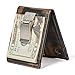 HOJ Co. SKULL Bifold Front Pocket Wallet | Bifold Wallet With Money Clip | Full Grain Leather With Hand Burnished Finish | Skull Wallet