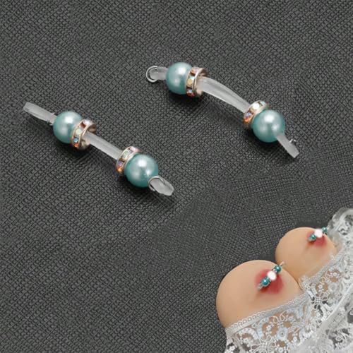 Morsetti per capezzoli sensuali e leggeri, pressione regolabile per gioielli per il seno senza piercing, giocattolo per adulti per donne, BDSM e scoperta di coppia (Verde)