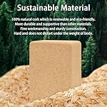 Hatha Yoga Cork Yoga Block, Natural Cork from Portuguese, Premium Brick, Eco-Friendly Yoga Accessories for Yoga, Pilates & Stretching - Image 3