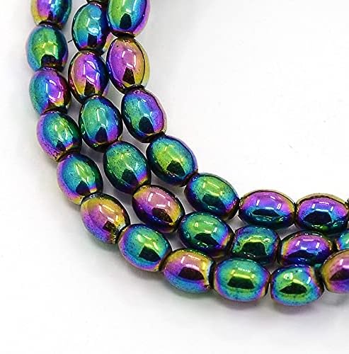 LZD Trendy Unisex Hematite Barrel Bead Necklaces Clasp 17" Z562