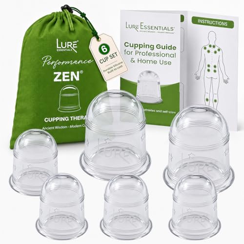 Image of Silicone Cupping Therapy Set 6 Professional Massage Cupping Cups for Cupping Therapy Cup Kit for Massage, Myofascial Release, Cellulite Reduction