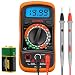 ULTRICS Digital Multimeter Voltmeter Strommessgerät Tester Messung von AC/DC Spannung, DC Strom, Widerstand, Diode, Ohm Volt Ampere Kontinuität Messinstrument mit LCD-Anzeige und Hintergrundlicht