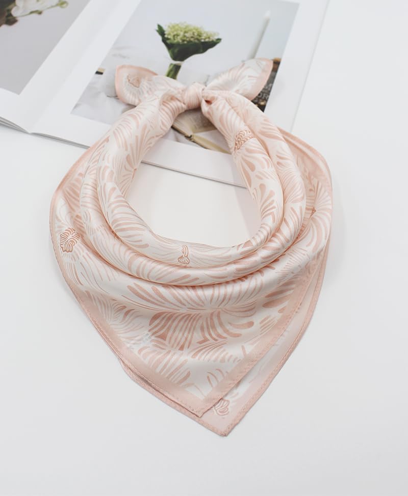 Image of ANDANTINO 100% Mulberry Silk Scarf -21 inch Square Neckerchief with Gift Packed