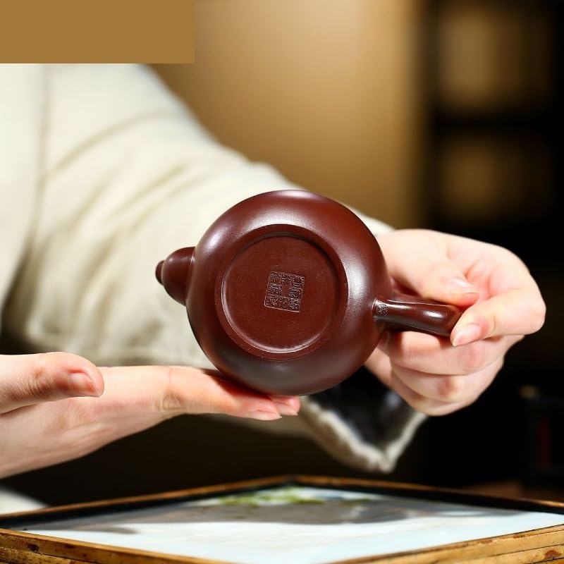 Dzbanek do herbaty ziołowej 150 ml Fioletowe czajniczki Surowa ruda Fioletowy czajnik błotny Zhu Chiński zestaw do herbaty Zisha Kawiarnia Rzemieślnicza herbata liściasta Zaparzacz