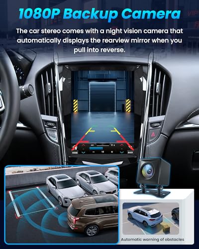 Image of [8Core4GB+64GB] Car Radio for Cadillac ATS XTS SRX CTS 2013-2018: 9.7''HD Touch Screen Stereo with Carplay Android Auto 5GWiFi GPS Navigation Bluetooth AM FM DSP RDS SWC 1080P Backup Camera