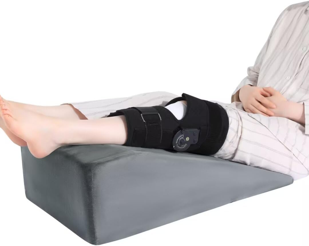 ROYALAY Leg Elevation Pillows for After Surgery, Knee Surgery Recovery Equipment with Handle, Leg Lifter Blood Circulation, Knee Replacement Recovery Aids for Hip Foot Ankle, Double