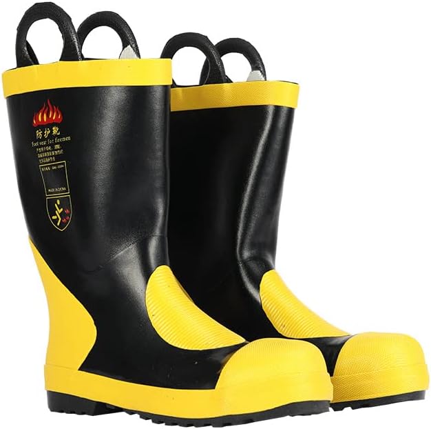 Fire Protective Boots, Heat, Non Slip Rubber, Emergency Rescue High Boots, suitable for outdoor adventure, and other projects