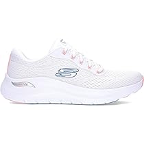 Skechers Sneaker Arch Fit 2.0 Big League, da Donna, Bianco Mesh Rosa Blu Trim, 39 EU