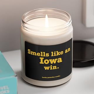 Iowa - Smells Like an Iowa Win Scented Candle (9 oz) (Vanilla Bean)