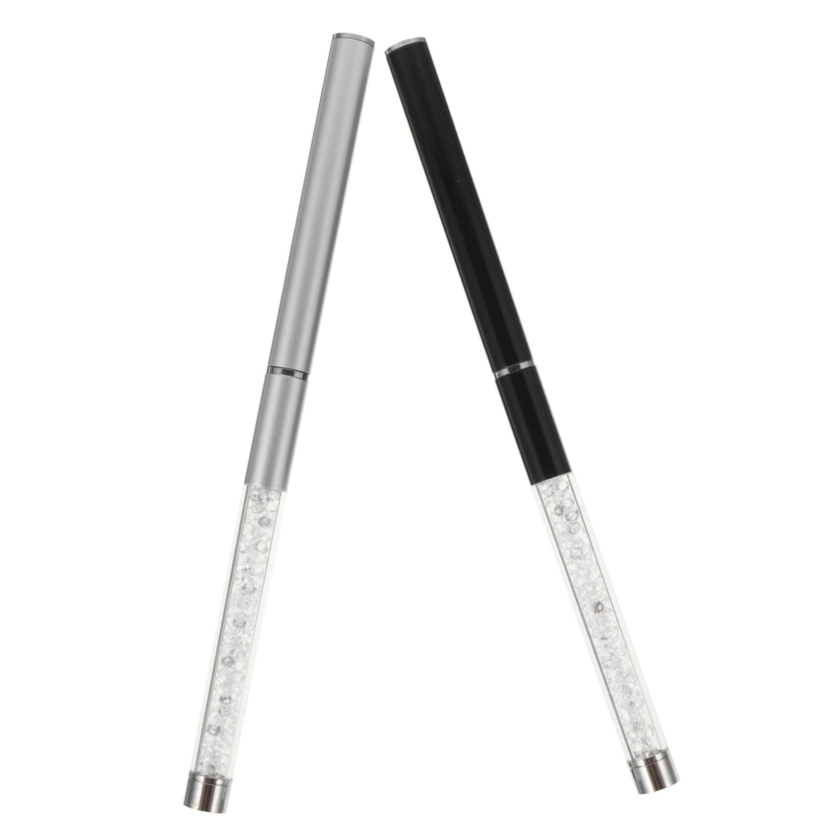 Healvian 2Pcs Portable Eyelash Brush Travel Friendly Eyebrow and Lash Applicator with Comfortable Grip for Eyelash Makeup Tools Includes and Handles