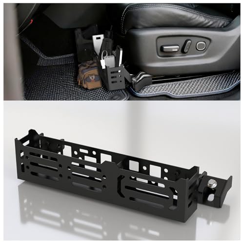 Front Seat Spacer Riser with Storage Basket for Toyota Tacoma, Rav4, Highlander, 4Runner, FJ Cruiser, and Lexus GX460 GX470, Adjustable Fit Steel Multi Mount Panel