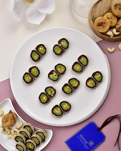 Image of House Of Treats Sweets Gifts Sweets Gift Pack Of 4 Kaju Katli MilkCake Anjeer Chakkar KesarRoll Sweet Gift Box